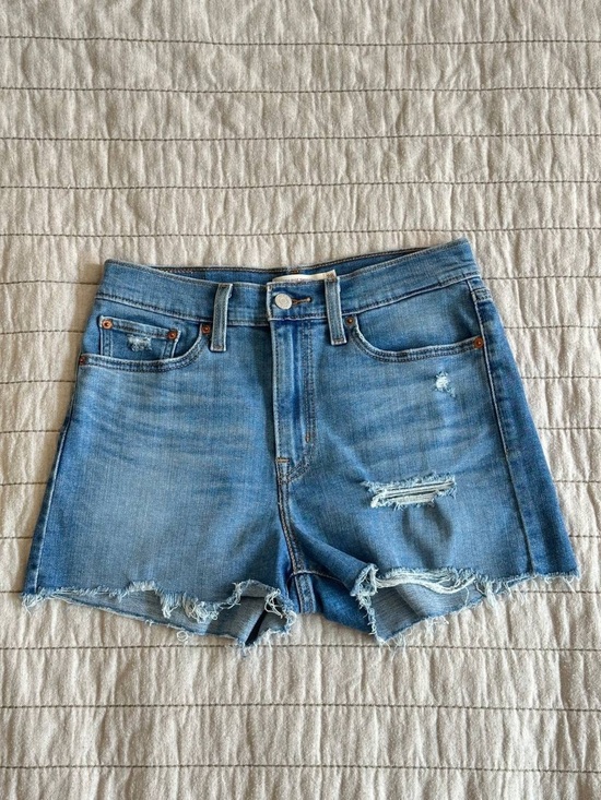 Levi's Pants - Levi's Light Blue Distressed Denim Shorts